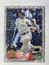 2023 Topps Holiday Anthony Volpe Metallic Snowflake Parallel Rookie Card H129