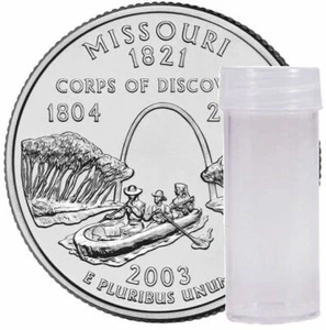 2003 D Missouri State Quarter 40 Coin Roll from US Mint Bag "BU" - Picture 1 of 4