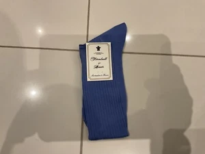 New Turnbull & Asser 100% Cotton Light Blue Knee Length Socks Size 5-7 HRH - Picture 1 of 2