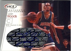 2001 SAGE Autographs Silver #A35 Loren Woods /325