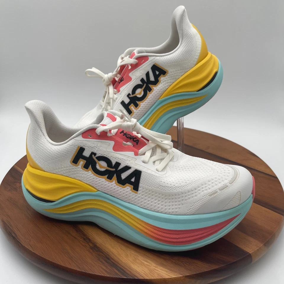 Sz 10.5 Womens Hoka Skyward X Blanc De Swim Day 1147912 BSW Running Shoes White - Image 1 of 4