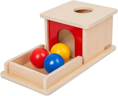 Adena Montessori Wooden Toy for 6-12 Month Baby 3 Balls,Sorting and Stacking Col - Image 1 of 4