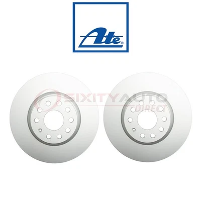 2 pc ATE Front Disc Brake Rotor for 2006-2018 Audi A3 Quattro - Braking Tire cv - Image 1 of 4