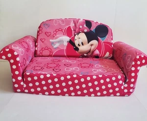 Disney Minnie Mouse Sofa Bed Kids 2 in 1 Flip Open Couch Daisy Duck Marshmallow - Picture 1 of 24