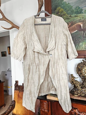 Oska damen Blazer Jacke 42 Leinenmischung Seide Crashed Stoff - Bild 1 von 4