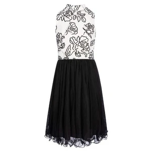 Speechless Girls Black White Sleeveless Tulle Dress Size 10 Formal Wear - Picture 1 of 7