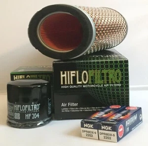 Service Kit For TRIUMPH BONNEVILLE 800 (2005 to 2006) Filters and Iridium Plugs - Picture 1 of 24