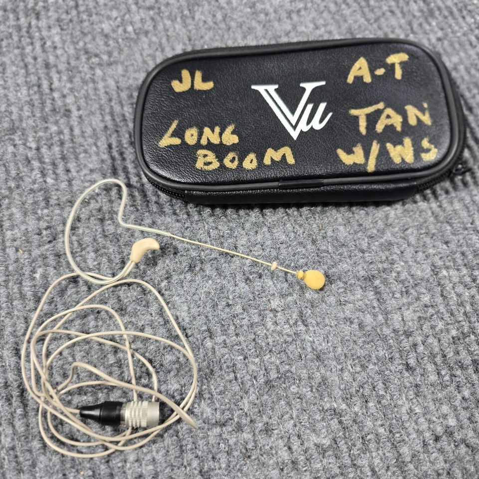 Audio-Technica Micrófono Usado para la Cabeza Pluma Larga con Estuche para Parabrisas Enchufe AT Foto 1 de 4