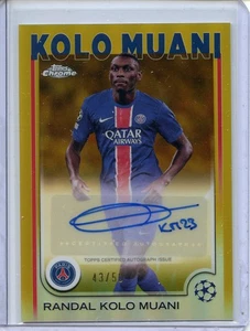 2024-25 Topps Chrome UEFA Randal Kolo Muani Gold Autograph 43/50 #CA-RK - Picture 1 of 2