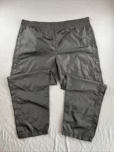 Vintage NIKE Side Button Windbreaker Track Pants Size 2XL Black Nylon Running - Picture 1 of 13