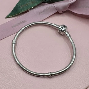 PANDORA S/Silver MOMENTS CHAIN BRACELET #590702HV 18cm Authentic - Picture 1 of 9