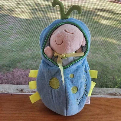 Juguete Manhattan Acurrucarse Insecto Azul Suave Peluche Bebé Muñeca Guisante Pod Set Relleno Foto 1 de 4