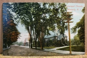 Iglesia Episcopal. Postal de Westerly R.I - 1907-1915 - Imagen 1 de 2
