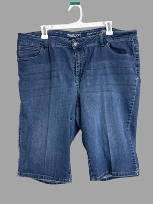 Westport Womens Denim Capri Shorts Signature Fit Plus Size 18W - Image 1 of 4
