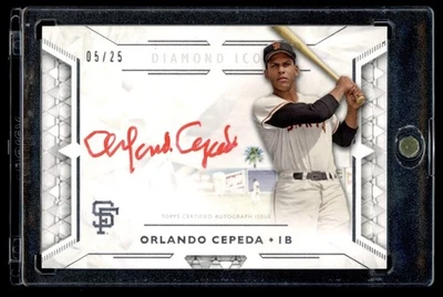 2018 Topps Diamond Icons Orlando Cepeda Red Ink On Card Autograph Auto /25 HOF - Image 1 of 2