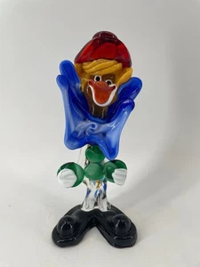 Vintage Murano Art Glass Hand Blown Colorful Clown Figure 8” Tall Italy EUC - Picture 1 of 8