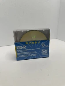 Dynex 10-Pack CD-R 52X 700MB/80Min With Slimline Cases New In Package FAST SHIP - Picture 1 of 5