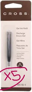 Cross Gel Refill, Medium, Black, 8516-1 Pack of 5 - Picture 1 of 2