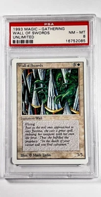1993 MTG Magic the Gathering Unlimited Wall of Swords PSA 8 NM-MT POP 4 - Image 1 of 4