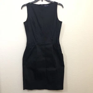 GAP Damen 2 schwarze Kleid LBD ärmellos Taschen knielang bescheiden neu ohne Etikett - Bild 1 von 14