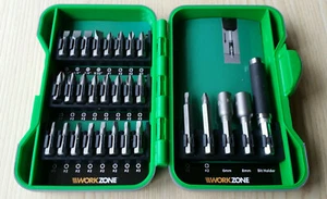 29 Stck. 1/4 Zoll Sechskant-Schraubendreher-Bit-Set & magnetisches 1/4 Zoll Spannfutter im Gehäuse PH1 PH2 Schlitz - Bild 1 von 5