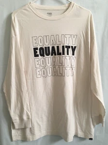 Victoria's Secret PINK One Size Long Sleeve EQUALITY Sleep Shirt Tee NEW - Picture 1 of 4
