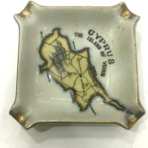 Ashtray Old Porcelain Japanese RARE Hand paint Small ART Gyprus Island of Venus  - Picture 1 of 11