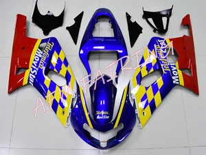 Yellow Blue Red ABS Injection Mold Bodywork Fairing Kit for GSXR600/750 2001-03 - Picture 1 of 5