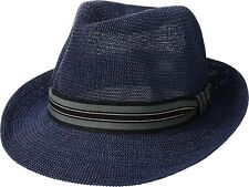 San Diego Hat Company 185577 Mens Paper Fedora Hat Navy Size Small/Medium