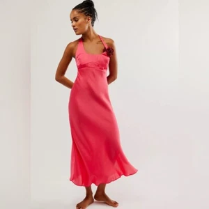 Free people Happy Hour Midi Slip íntimamente pequeño rosa - Imagen 1 de 8