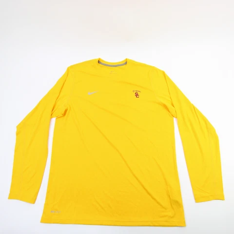 USC Trojans Nike Dri-Fit Long Sleeve Shirt Men's Gold New Cover