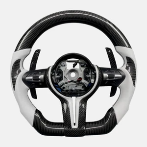 Volante de fibra de carbono para BMW Serie F F10 F30 F11 F15 F16 X5 X6 M2 M3 M4 - Imagen 1 de 7