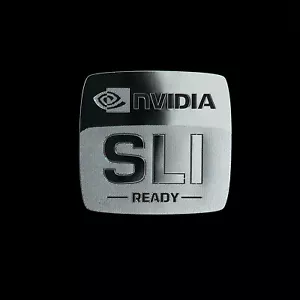Nvidia SLI Metal Decal Sticker Case Computer PC Laptop Sticker - Picture 1 of 6