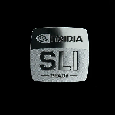 Nvidia SLI Metal Decal Sticker Case Computer PC Laptop Sticker - Image 1 of 4