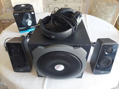 Trust 2.1 Subwoofer Speaker Set+ cuffie Sennheiser hc206 - Immagine 1 di 4