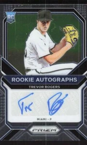 2021 PANINI PRIZM TREVOR ROGERS RA-TR MINT ROOKIE AUTOGRAPHS MIAMI MARLINS - Picture 1 of 2