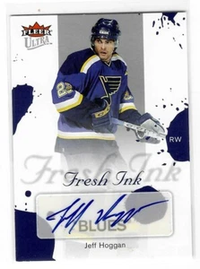 Tarjeta de autógrafo Jeff Hoggan 2005/06 Fleer ultra FI-HO St. Louis Blues - Imagen 1 de 1