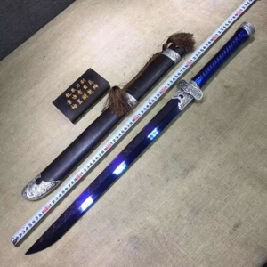 Excelente Cuchillo de Batalla Espada de Ancho Azul Manganeso Espada de Batalla     Sable Agudo - Imagen 1 de 9