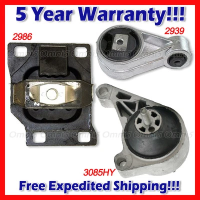 L819 Fits 2002-2003 Ford Focus SVT 2.0L Motor & Transmission Mount Set 3pc - Image 1 of 4