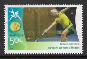 AUSTRALIA 2006 COMMONWEALTH GAMES SQUASH N. Grinham Women's Singles 1v USED CTO - Picture 1 of 1