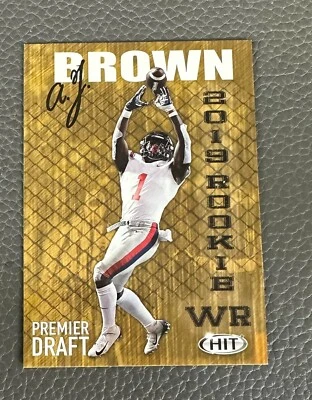AJ Brown 2019 Sage Hit Premier Draft Rookie Card RC #34 Ole Miss Rebels / Eagles - Image 1 of 2