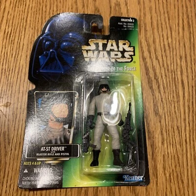 Kenner Star Wars Power Of The Force AT ST Driver Action Figure 1996 Hologram - Image 1 of 3