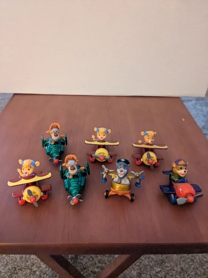 Disney Vintage Talespin Brinquedo Diecast Figuras Avião Conjunto de 7 - Baloo/Kit e Mais!!! - Imagem 1 de 4