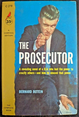 The Prosecutor Bernard Botein Cardinal Pocket Book 1st Print 1957 Vintage PB - Imagem 1 de 4