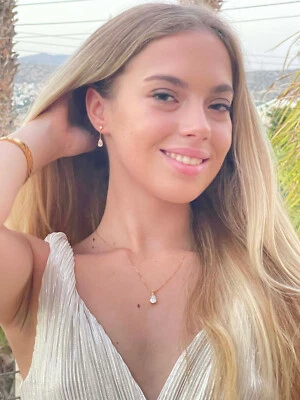 Juego de pendientes collar de diamantes de oro amarillo de 18k 2 quilates pera diamante joyería nupcial Foto 1 de 4