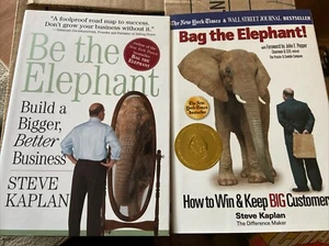 SIGNIERTE Be The Elephant unsignierte Tasche The Elephant von Steve Kaplan beide wie neu - Bild 1 von 3