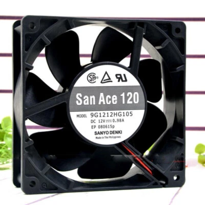 SANYO 12CM 9G1212HG105 12V double ball IBM large air volume cooling fan 12038 - Image 1 of 4