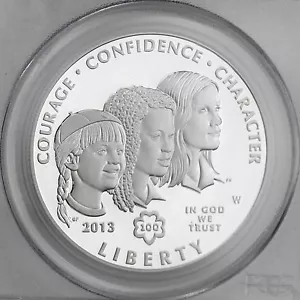 2013-W $1 Girl Scouts of the USA Centennial Proof Silver Dollar PCGS PR 69 DCAM - Picture 1 of 12