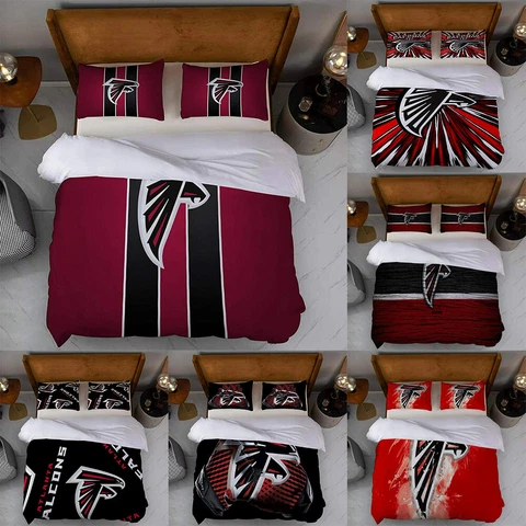 Atlanta Falcons Duvet Cover Bedding Set 3 Piece Comforter Cover & Pillowcases Cover