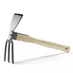 Garden HoeGarden Tools Digging Hoe and Rake Hand Hoe with Wooden Handle for L... - Picture 1 of 6